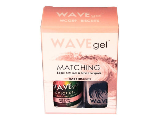 Wave Gel Nail Lacquer + Gel Polish, 059, Biscuits, 0.5oz OK1129
