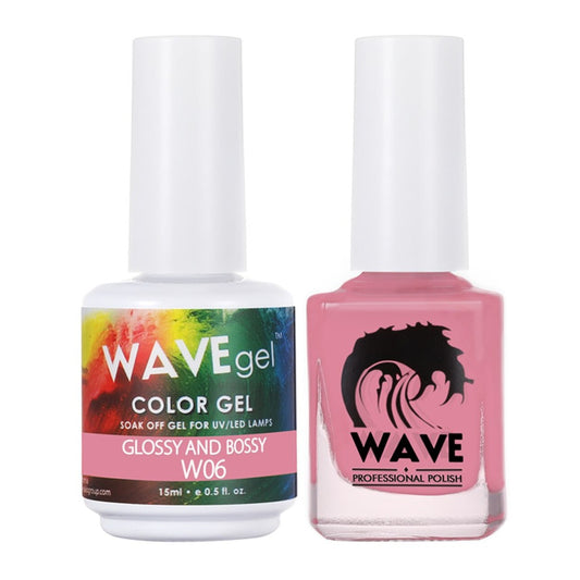 Wave Gel Nail Lacquer + Gel Polish, Simplicity Collection, 006, Glossy And Bossy, 0.5oz