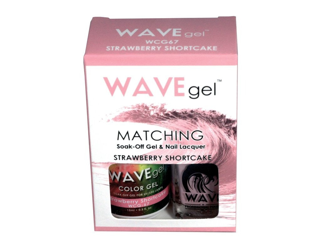 Wave Gel Nail Lacquer + Gel Polish, 067, Strawberry Short Cake, 0.5oz OK1129