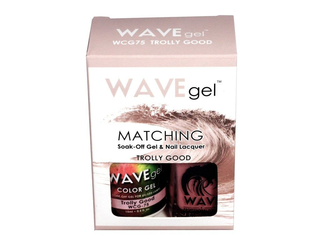 Wave Gel Nail Lacquer + Gel Polish, 075, Trolly Good, 0.5oz OK1129