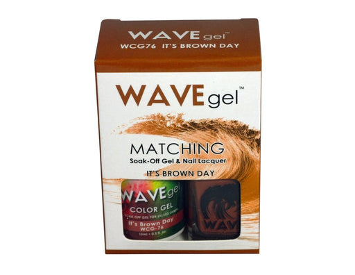 Wave Gel Nail Lacquer + Gel Polish, 076, It's Brown Day, 0.5oz OK1129