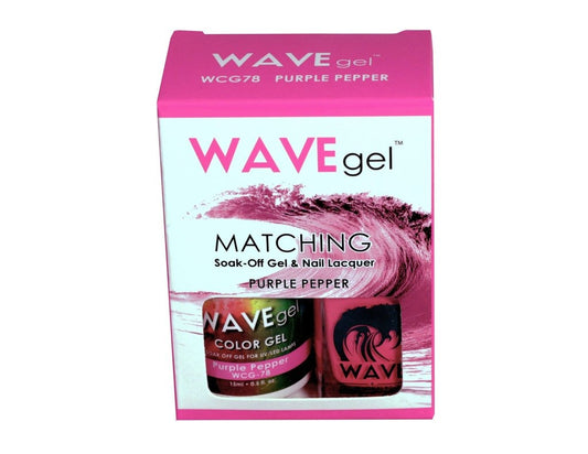 Wave Gel Nail Lacquer + Gel Polish, 078, Purple Pepper, 0.5oz OK1129