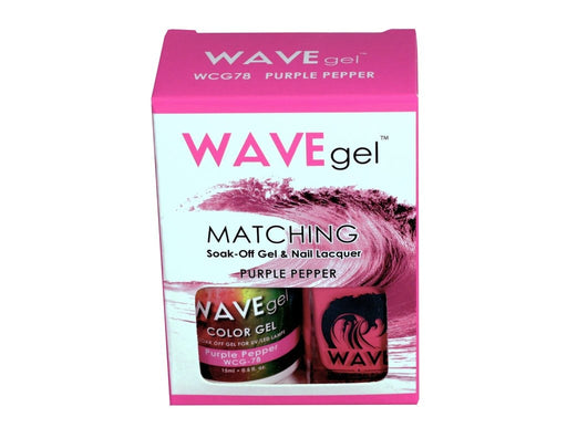 Wave Gel Nail Lacquer + Gel Polish, 078, Purple Pepper, 0.5oz OK1129