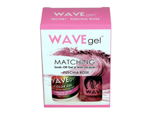 Wave Gel Nail Lacquer + Gel Polish, 081, Fuschia Rose, 0.5oz OK1129