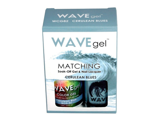Wave Gel Nail Lacquer + Gel Polish, 082, Cerulean Blues, 0.5oz OK1129