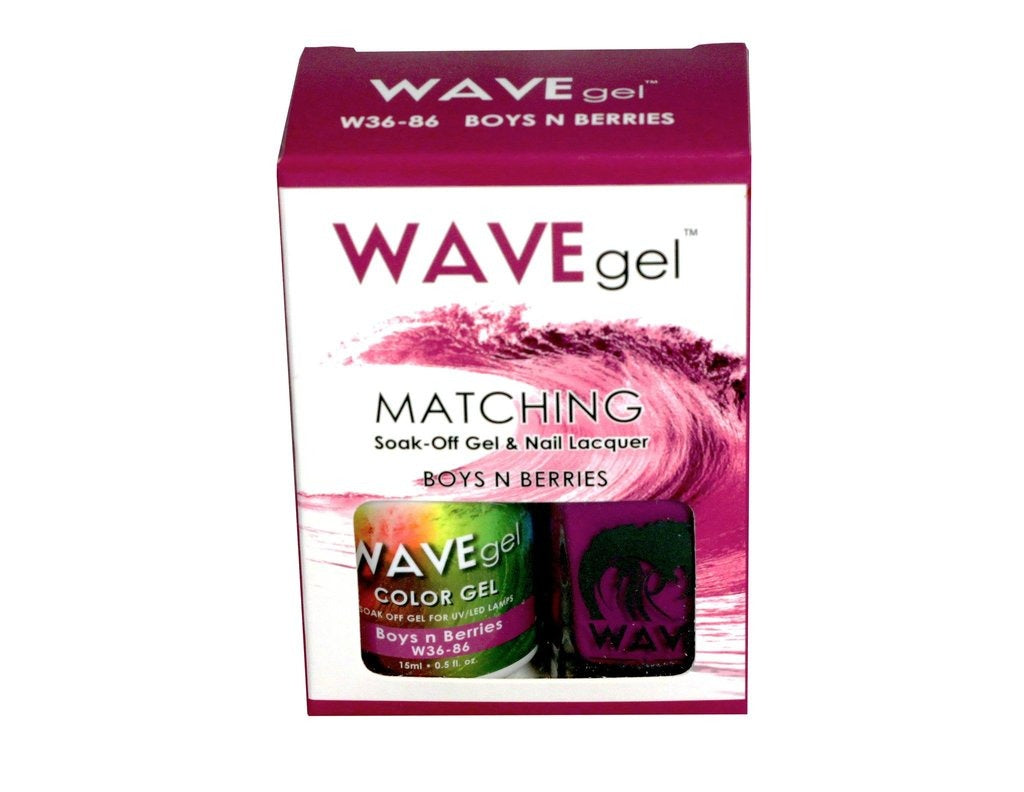 Wave Gel Nail Lacquer + Gel Polish, 086, Boys N' Berries, 0.5oz OK1129