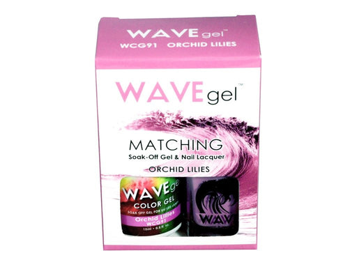 Wave Gel Nail Lacquer + Gel Polish, 091, Orchid Lities, 0.5oz OK1129