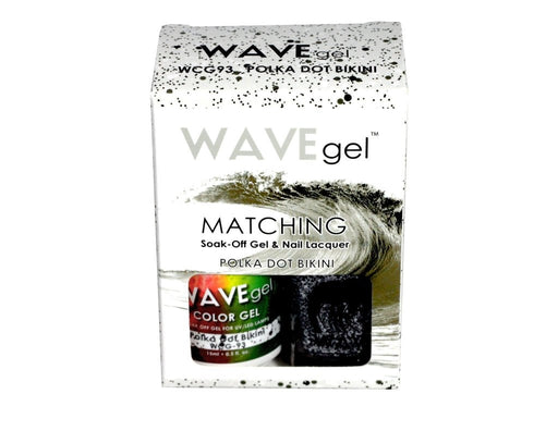 Wave Gel Nail Lacquer + Gel Polish, 093, Polka Dot Bikini, 0.5oz OK1129