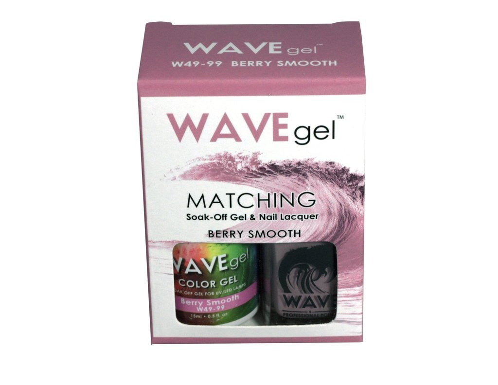 Wave Gel Nail Lacquer + Gel Polish, 099, Berry Smooth, 0.5oz OK1129