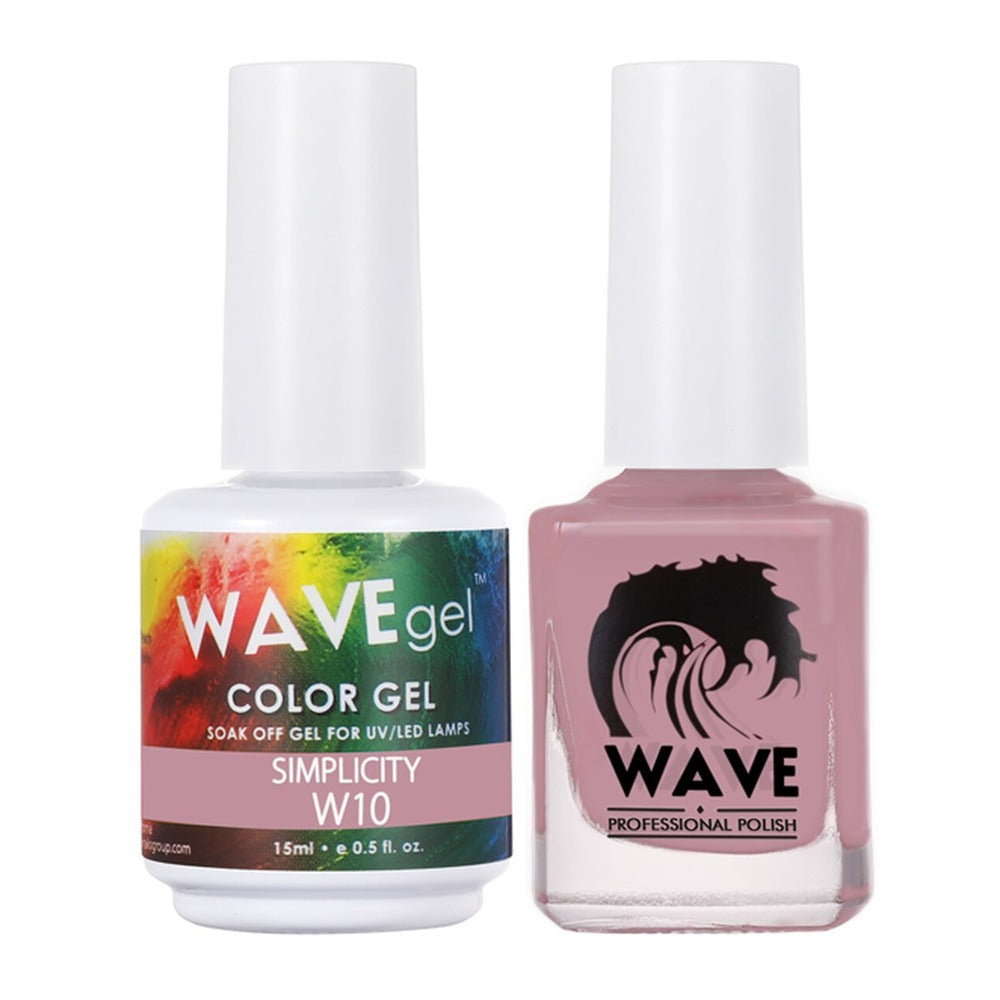 Wave Gel Nail Lacquer + Gel Polish, Simplicity Collection, 010, Simplicity, 0.5oz