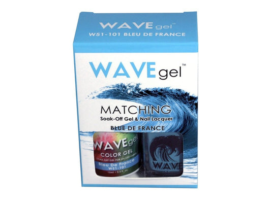 Wave Gel Nail Lacquer + Gel Polish, 101, Bleu De France, 0.5oz OK1129