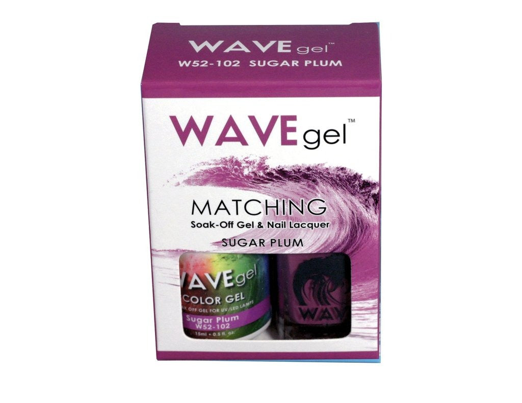 Wave Gel Nail Lacquer + Gel Polish, 102, Sugar Plum, 0.5oz OK1129