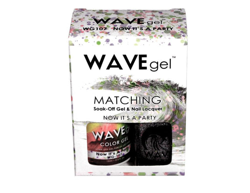 Wave Gel Nail Lacquer + Gel Polish, 107, Now It's A Party, 0.5oz OK1129