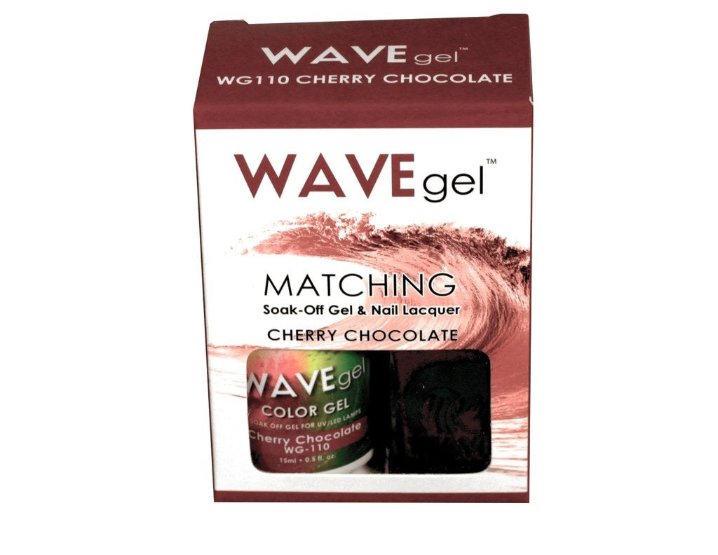 Wave Gel Nail Lacquer + Gel Polish, 110, Cherry Chocolate, 0.5oz OK1129