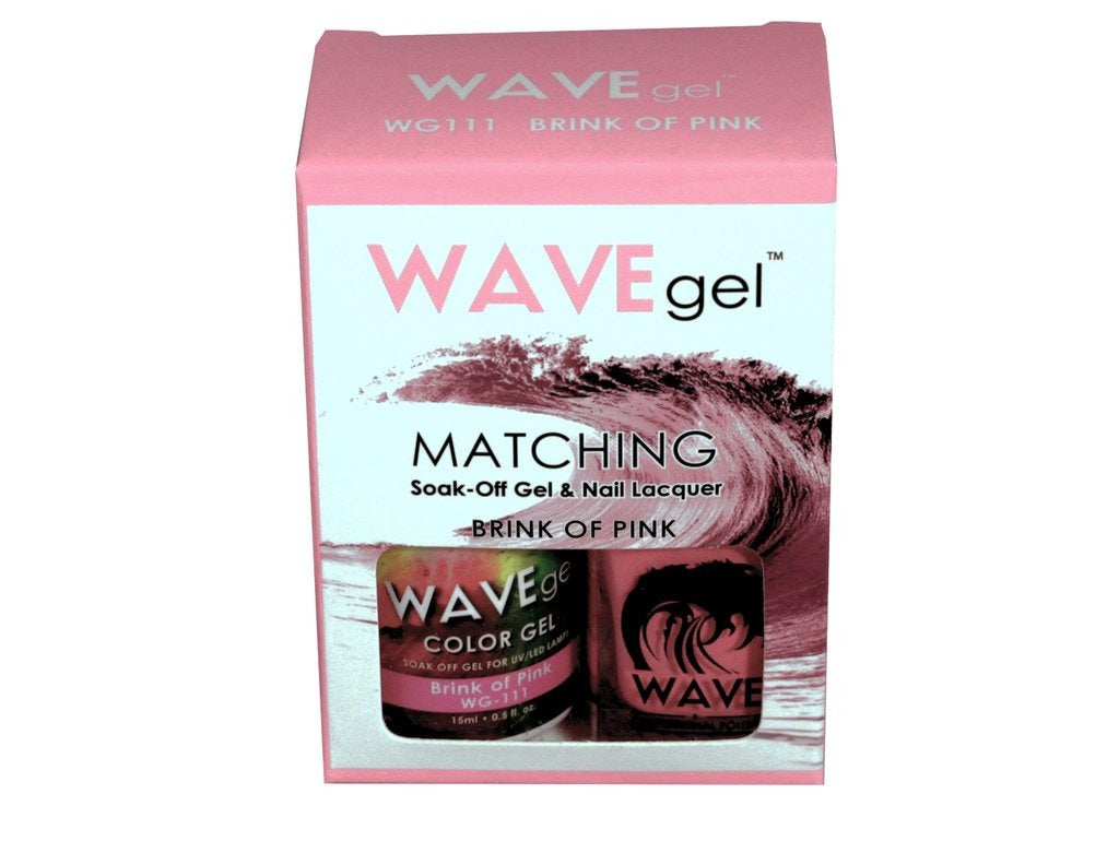 Wave Gel Nail Lacquer + Gel Polish, 111, Brink Of Pink, 0.5oz OK1129