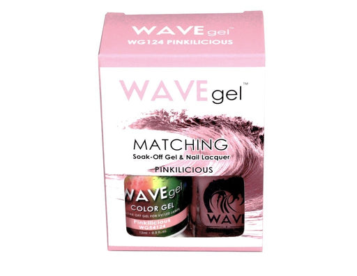 Wave Gel Nail Lacquer + Gel Polish, 124, Pinkilicious, 0.5oz OK1129