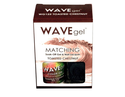 Wave Gel Nail Lacquer + Gel Polish, 125, Toasted Chestnut, 0.5oz OK1129