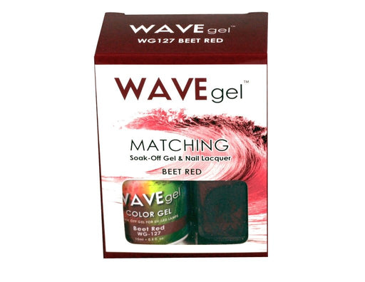 Wave Gel Nail Lacquer + Gel Polish, 127, Beet Red, 0.5oz OK1129