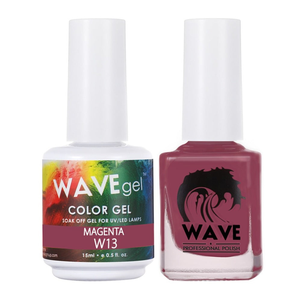 Wave Gel Nail Lacquer + Gel Polish, Simplicity Collection, 013, Magenta, 0.5oz