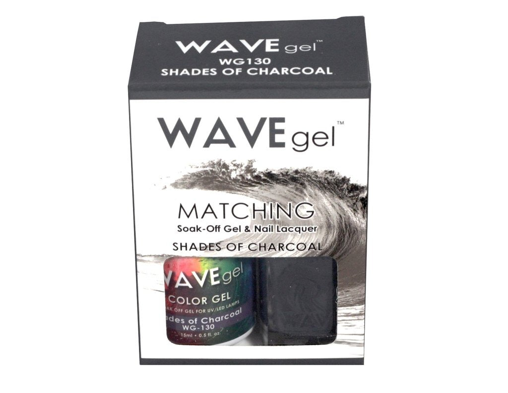 Wave Gel Nail Lacquer + Gel Polish, 130, Shades Of Charcoal, 0.5oz OK1129