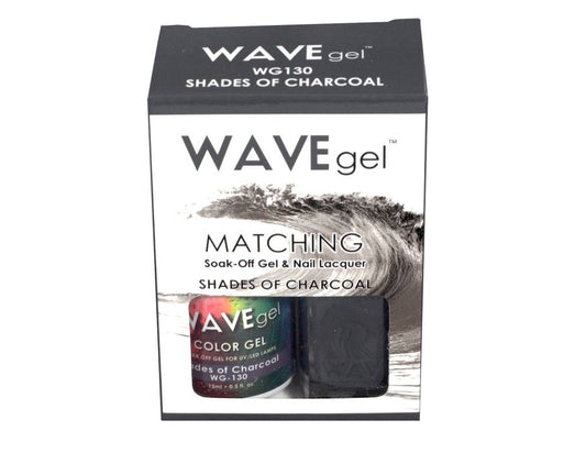 Wave Gel Nail Lacquer + Gel Polish, 130, Shades Of Charcoal, 0.5oz OK1129