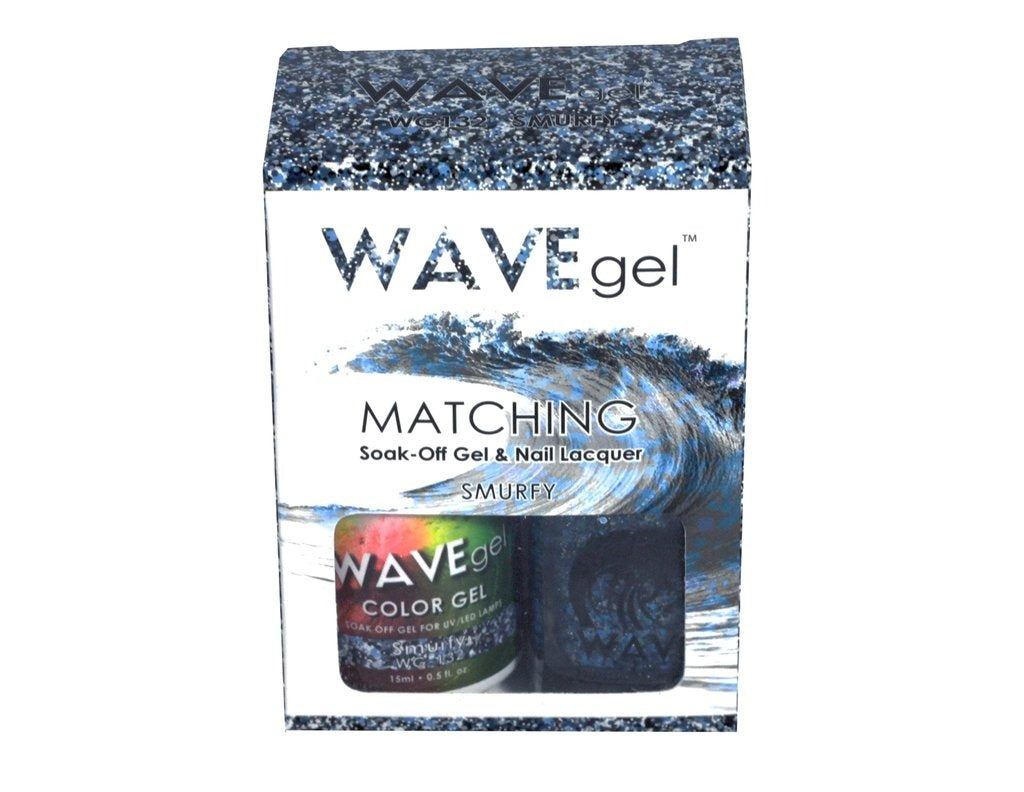 Wave Gel Nail Lacquer + Gel Polish, 132, Smurfy, 0.5oz OK1129