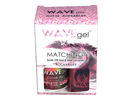 Wave Gel Nail Lacquer + Gel Polish, 135, Rockability, 0.5oz OK1129