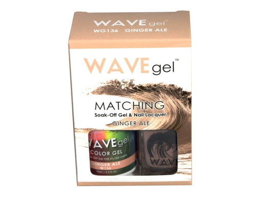 Wave Gel Nail Lacquer + Gel Polish, 136, Ginger Ale, 0.5oz OK1129