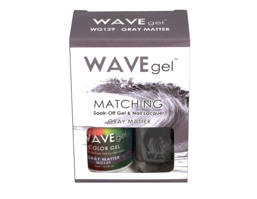Wave Gel Nail Lacquer + Gel Polish, 139, Gray Matter, 0.5oz OK1129