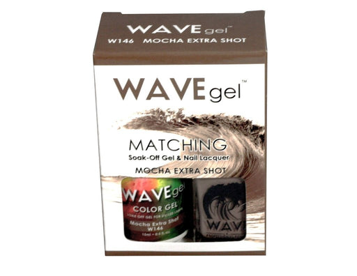 Wave Gel Nail Lacquer + Gel Polish, 146, Mocha Extra Shot, 0.5oz OK1129