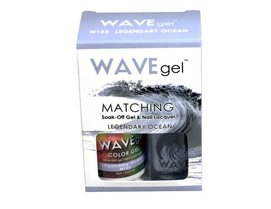 Wave Gel Nail Lacquer + Gel Polish, 153, Legendary Ocean, 0.5oz OK1129