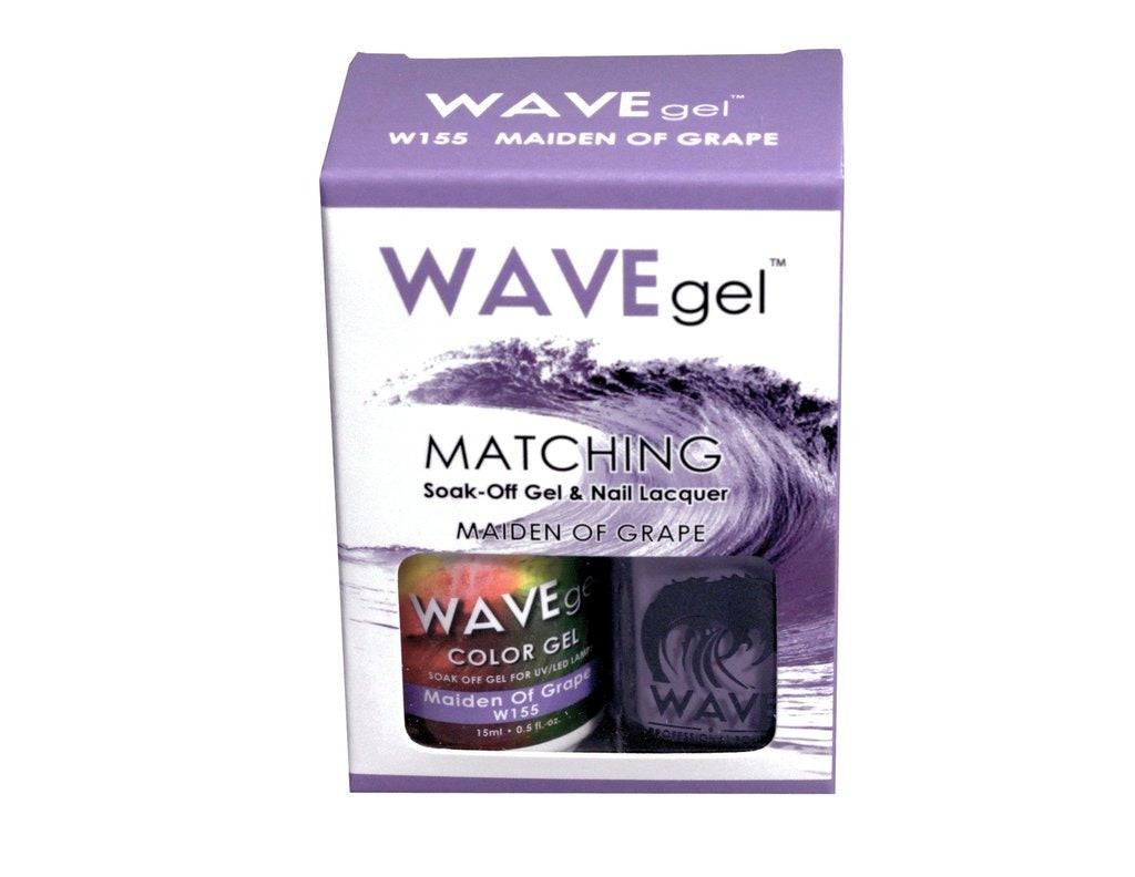 Wave Gel Nail Lacquer + Gel Polish, 155, Maiden Of Grape, 0.5oz OK1129