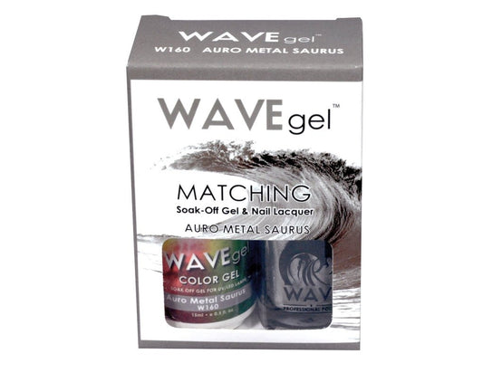 Wave Gel Nail Lacquer + Gel Polish, 160, Auro Metal Saurus, 0.5oz OK1129