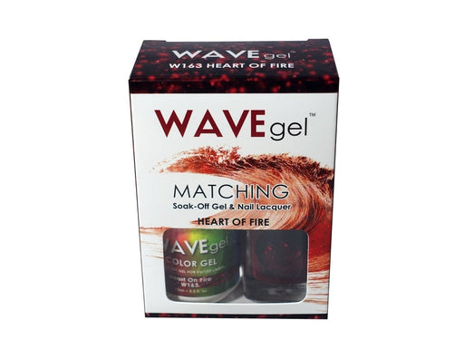 Wave Gel Nail Lacquer + Gel Polish, 163, Hearts On Fire, 0.5oz OK1129