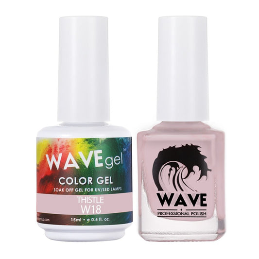 Wave Gel Nail Lacquer + Gel Polish, Simplicity Collection, 018, Thistle, 0.5oz