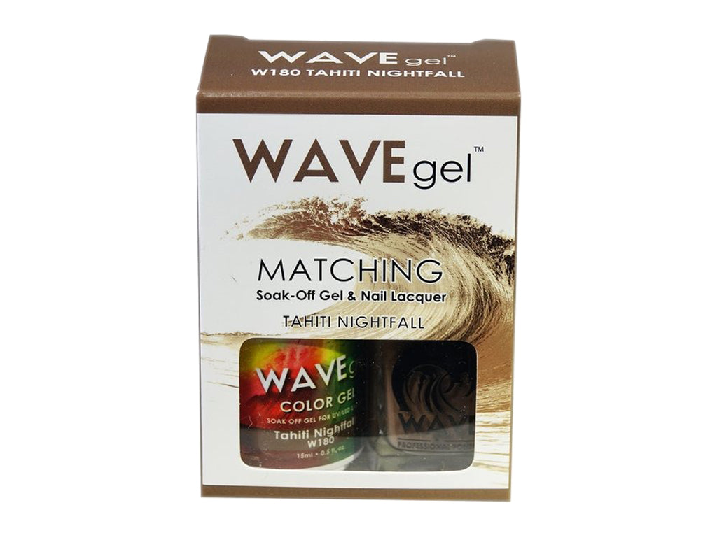 Wave Gel Nail Lacquer + Gel Polish, 180, Tahiti Nightfall, 0.5oz OK1129