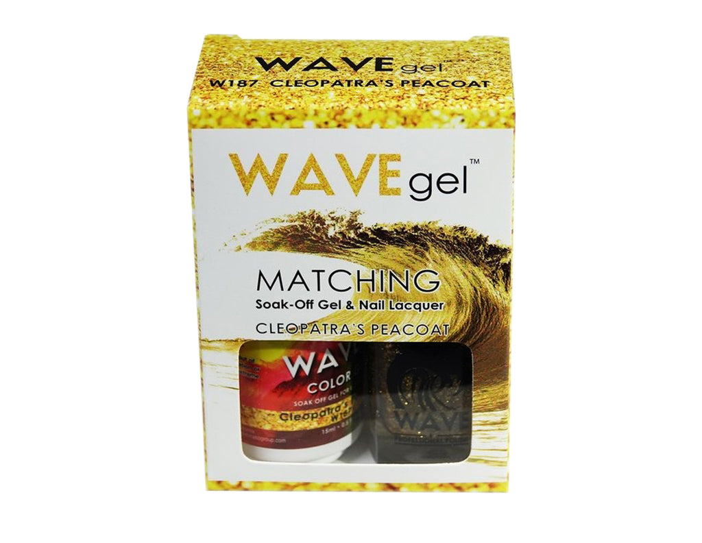 Wave Gel Nail Lacquer + Gel Polish, 187, Cleopatra's Peacoat, 0.5oz OK1129