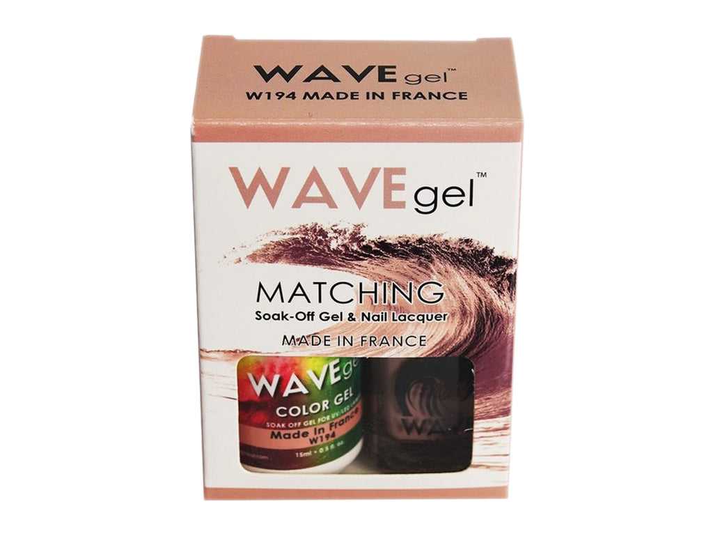 Wave Gel Nail Lacquer + Gel Polish, 194, Made In France, 0.5oz OK1129