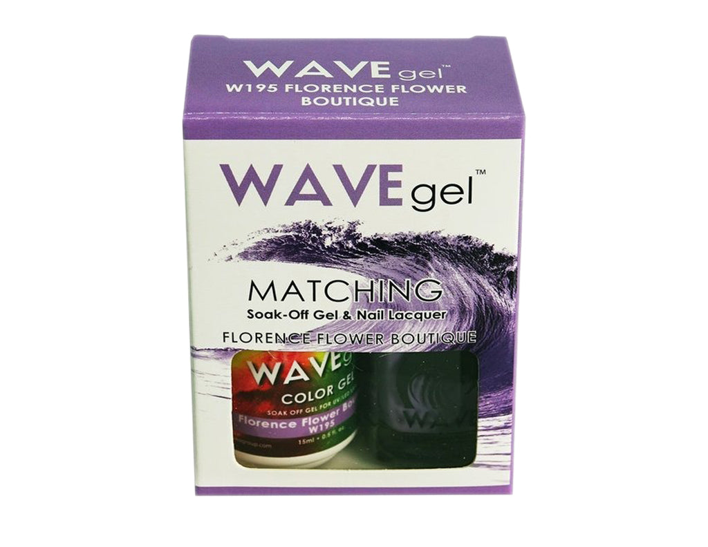 Wave Gel Nail Lacquer + Gel Polish, 195, Florence Flower Boutique, 0.5oz OK1129