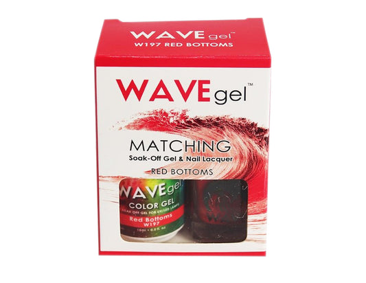 Wave Gel Nail Lacquer + Gel Polish, 197, Red Bottoms, 0.5oz OK1129