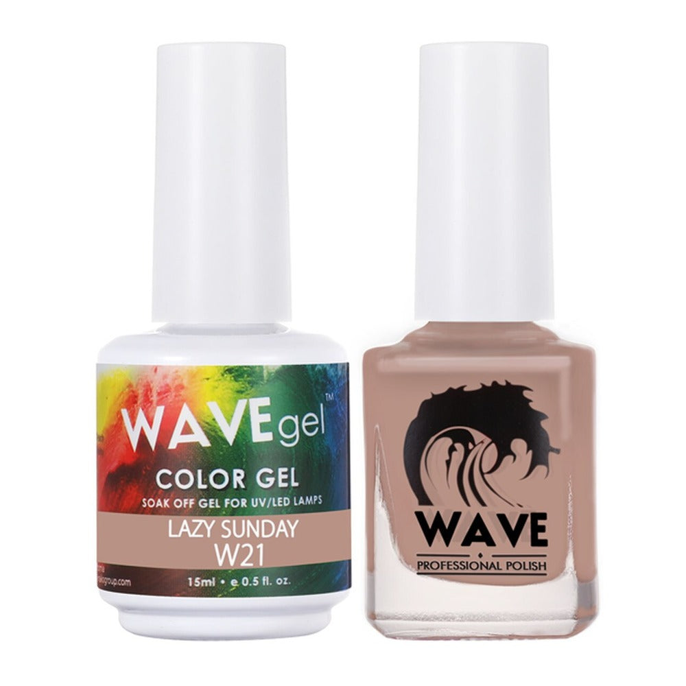 Wave Gel Nail Lacquer + Gel Polish, Simplicity Collection, 021, Lazy Sunday, 0.5oz