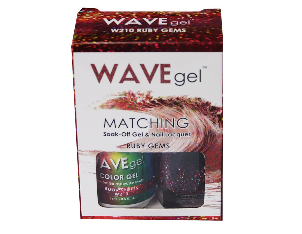 Wave Gel Nail Lacquer + Gel Polish, Stella Fantasy Collection, 210, Ruby Gems, 0.5oz OK1211