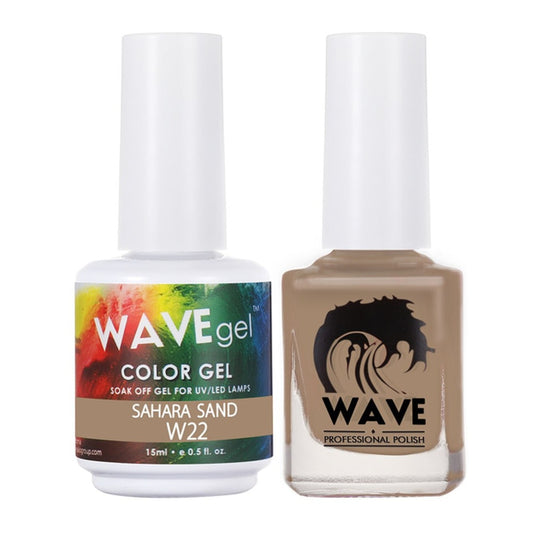 Wave Gel Nail Lacquer + Gel Polish, Simplicity Collection, 022, Sahara Sand, 0.5oz