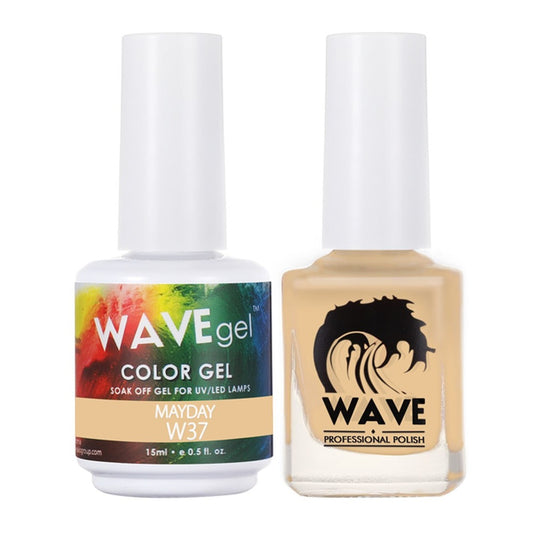 Wave Gel Nail Lacquer + Gel Polish, Simplicity Collection, 037, Mayday, 0.5oz