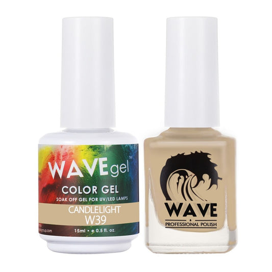 Wave Gel Nail Lacquer + Gel Polish, Simplicity Collection, 039, Candlelight, 0.5oz