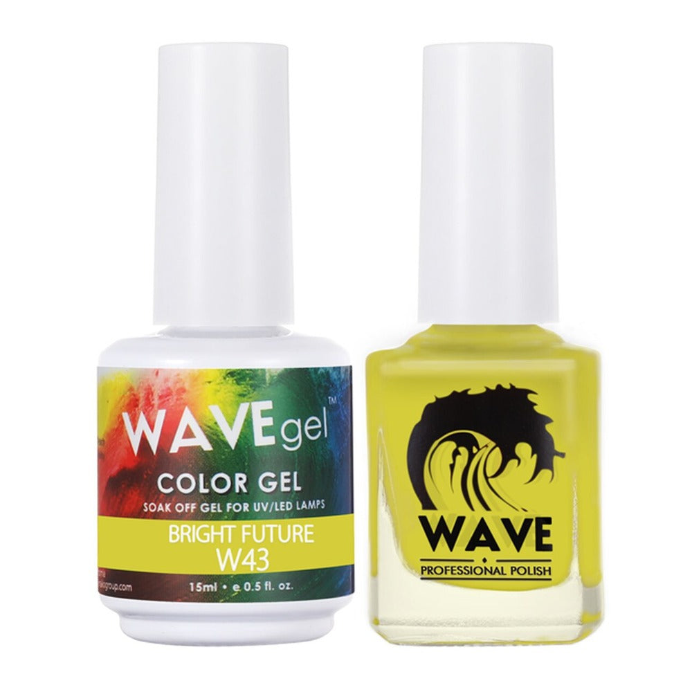 Wave Gel Nail Lacquer + Gel Polish, Simplicity Collection, 043, Bright Future, 0.5oz