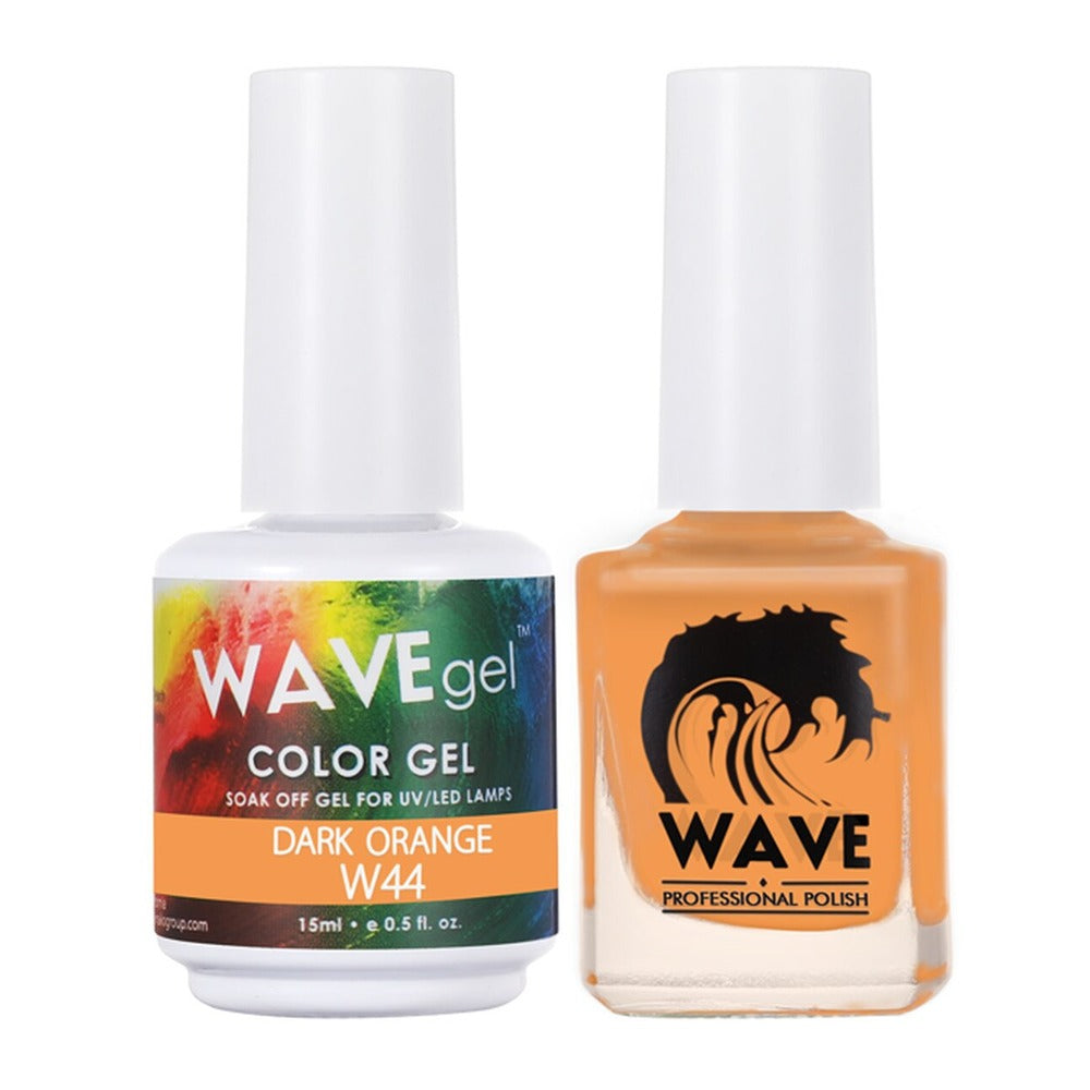 Wave Gel Nail Lacquer + Gel Polish, Simplicity Collection, 044, Dark Orange, 0.5oz