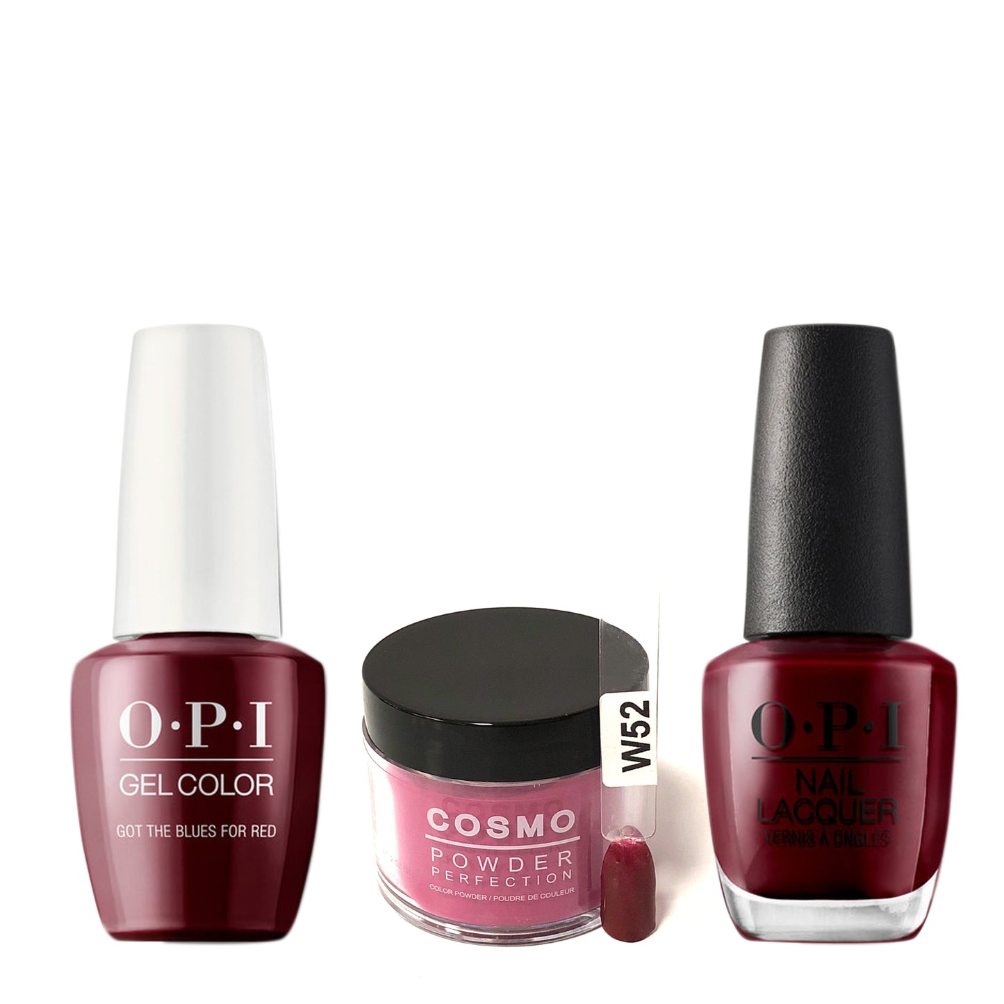 Cosmo 3in1 Dipping Powder + Gel Polish + Nail Lacquer (Matching OPI), 2oz, CW52