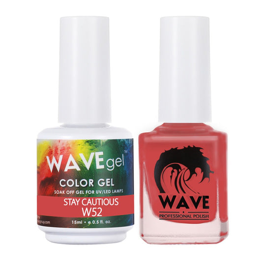 Wave Gel Nail Lacquer + Gel Polish, Simplicity Collection, 052, Stay Cautious, 0.5oz