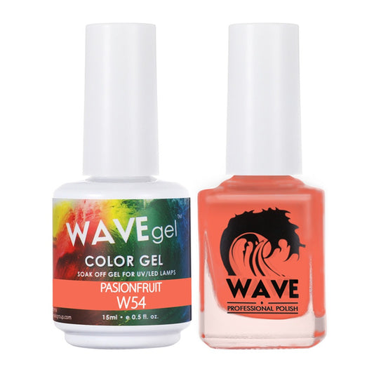 Wave Gel Nail Lacquer + Gel Polish, Simplicity Collection, 054, Passionfruit, 0.5oz